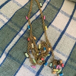 Colorful Beaded Chain Necklace